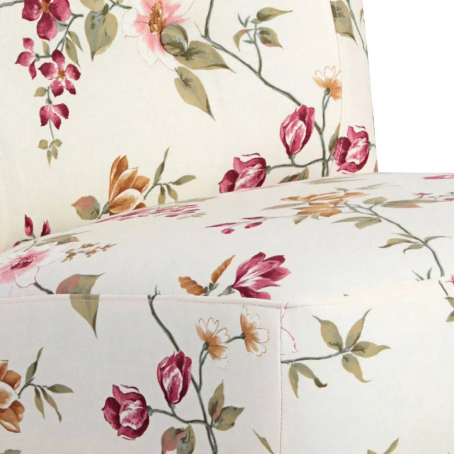 Hot Wohnen Romantischer Sessel mit Blumen Stoffbezug - Tila