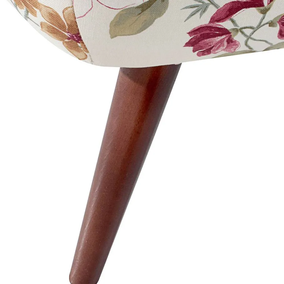 Hot Wohnen Romantischer Sessel mit Blumen Stoffbezug - Tila