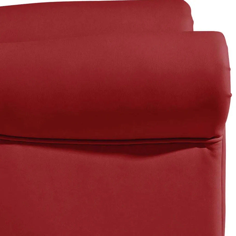Online Wohnen Roter Kunstleder Sessel im Chesterfield Look - Swan