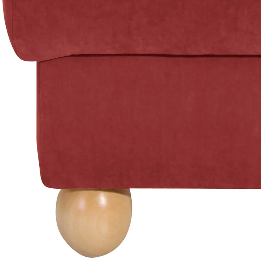 Hot Wohnen Roter Sessel mit Ohren aus Velours - Jamey