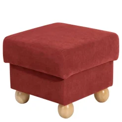 Hot Wohnen Roter Sessel mit Ohren aus Velours - Jamey