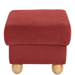 Hot Wohnen Roter Sessel mit Ohren aus Velours - Jamey