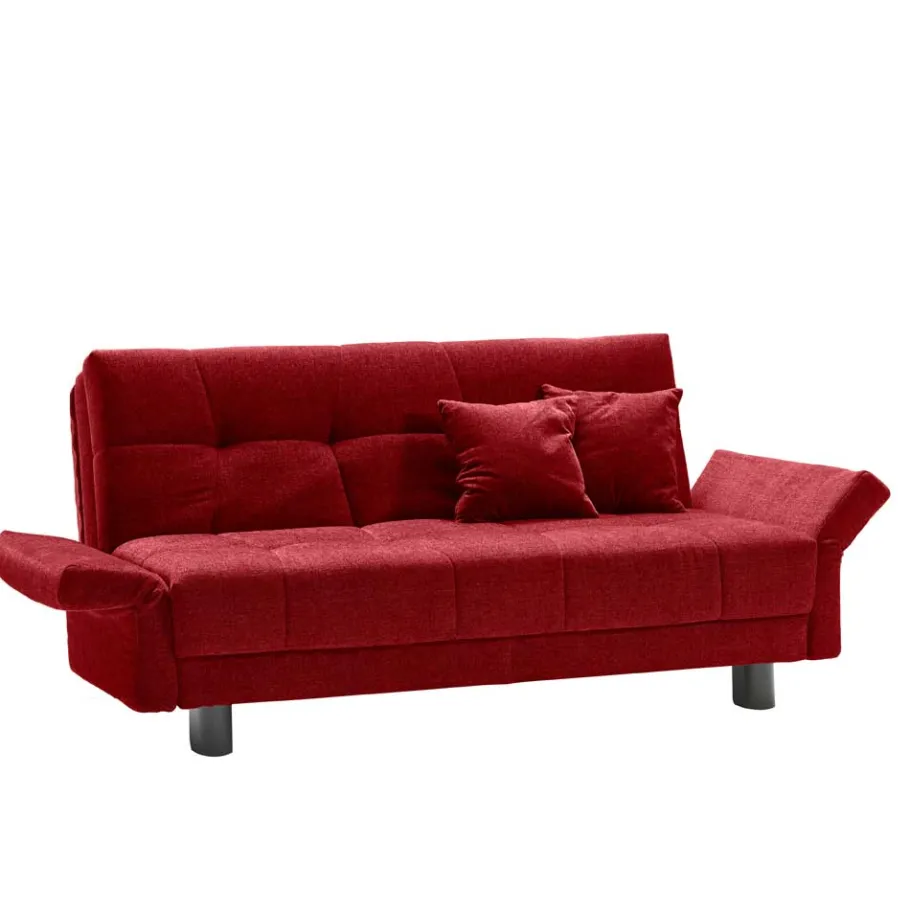 Wohnen Rotes Schlafsofa mit Flachgewebe Bezug - Singuaro