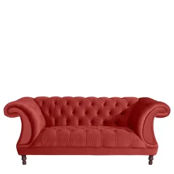 Clearance Wohnen Rotes Zweisitzer Sofa im Barockstil - Henissa