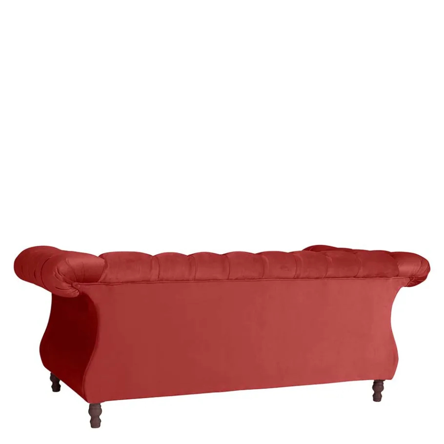 Clearance Wohnen Rotes Zweisitzer Sofa im Barockstil - Henissa
