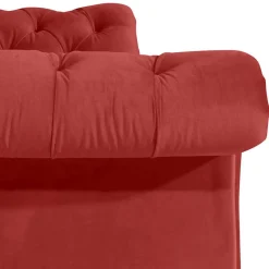 Clearance Wohnen Rotes Zweisitzer Sofa im Barockstil - Henissa