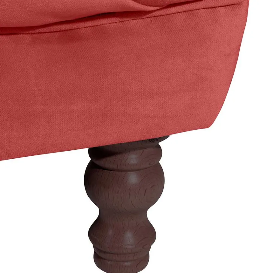 Clearance Wohnen Rotes Zweisitzer Sofa im Barockstil - Henissa