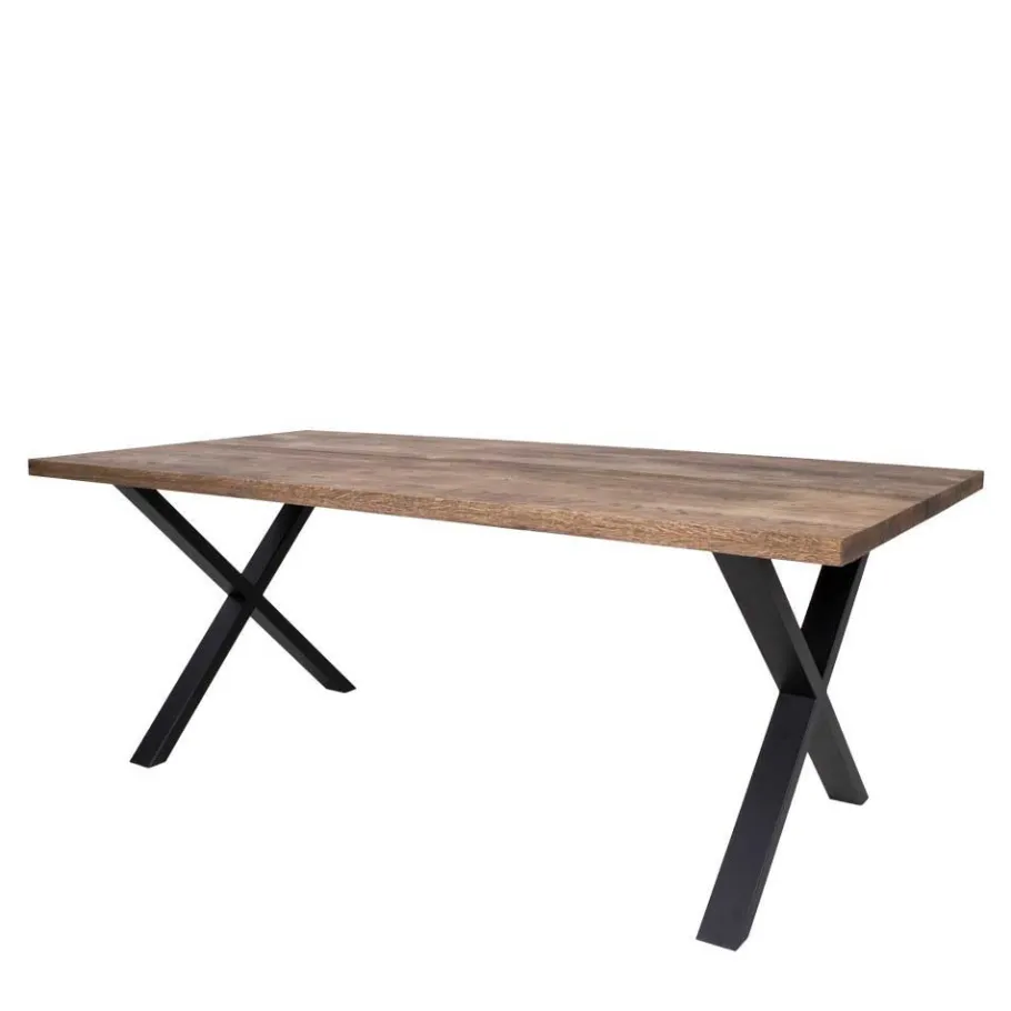 Clearance Wohnen Räuchereiche Tisch & 6 Stühle - Alouis (siebenteilig)