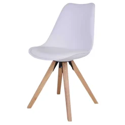 Outlet Wohnen Runde Scandi Essgruppe in Weiß - Alberello (fünfteilig)