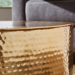 Hot Wohnen Runder Alu Couchtisch in Goldfarben - Cosima