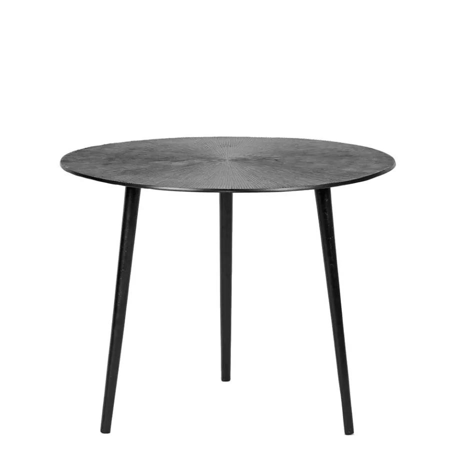 Clearance Wohnen Runder Beistelltisch in Schwarz Antik Finish - Adne