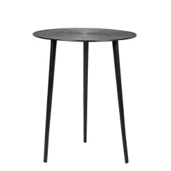 Clearance Wohnen Runder Beistelltisch in Schwarz Antik Finish - Adne