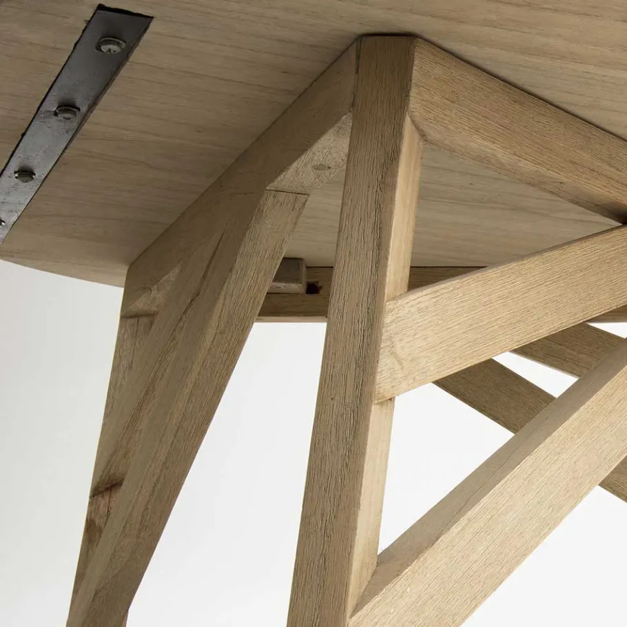 Best Wohnen Runder Couchtisch aus Grey Washed Mindi Holz - Paecy