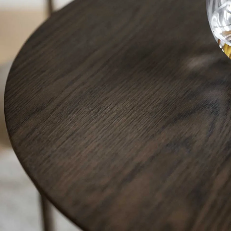 New Wohnen Runder Couchtisch in Eiche Dunkel - Arletta