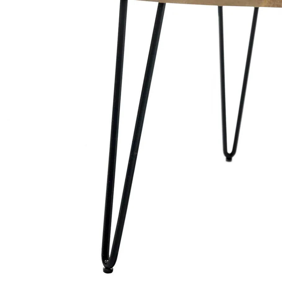 Outlet Wohnen Runder Couchtisch mit Druck Weltkarte - Belvessa