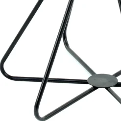 New Wohnen Runder Design Beistelltisch mit Rauchglas Platte - Mondoro