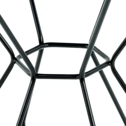 New Wohnen Runder Design Beistelltisch mit Rauchglas Platte - Mondoro