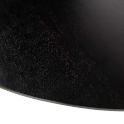 Wohnen Runder Design Esstisch in Schwarz lackiert - Bottaro