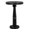 Outlet Wohnen Runder Design-Bartisch in Schwarz - Imonasa