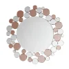 Discount Wohnen Runder Designer Spiegel in Silber & Rosegold - Sulliva