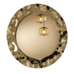 Hot Wohnen Runder Designerspiegel in Bronze - Atria