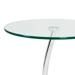 Outlet Wohnen Runder Designtisch mit 2 Glasplatten - Conoro