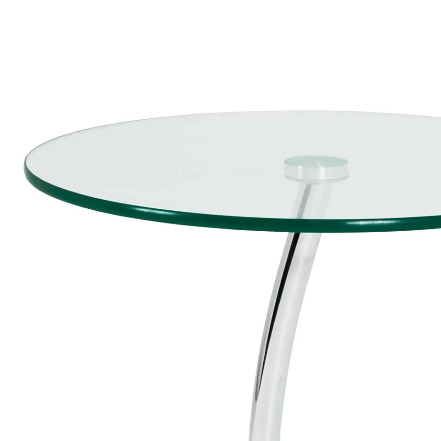 Outlet Wohnen Runder Designtisch mit 2 Glasplatten - Conoro