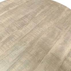 Sale Wohnen Runder Esstisch mit Holzplatte Mango - Belafoma