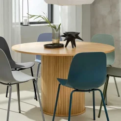 New Wohnen Runder Esszimmertisch auf Säulenfuß - modern - Teorina