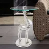 Best Wohnen Runder Glas Beistelltisch mit Giraffe als Fuß - Fenya