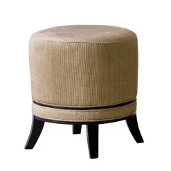 Clearance Wohnen Runder Hocker aus Cord in Beige - Vonika