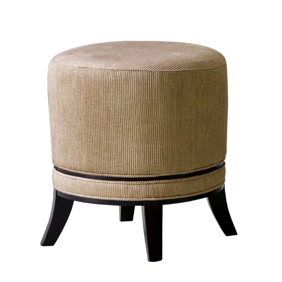 Clearance Wohnen Runder Hocker aus Cord in Beige - Vonika