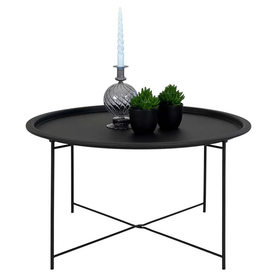 Discount Wohnen Runder Metall Couchtisch im Modernen Stil - Syrecs