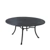 Sale Wohnen Runder Metall Gartentisch in Grau - Rattania