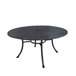 Sale Wohnen Runder Metall Gartentisch in Grau - Rattania