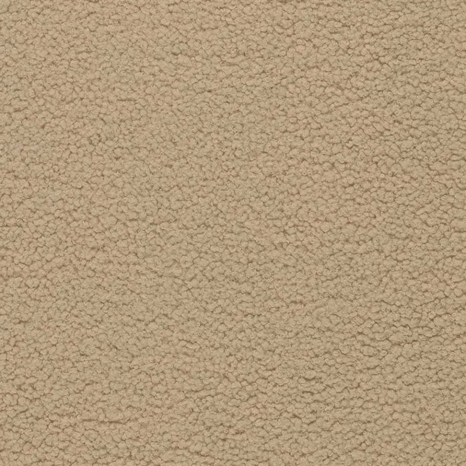 Wohnen Runder Plüsch Hocker in Beige - Belpasso