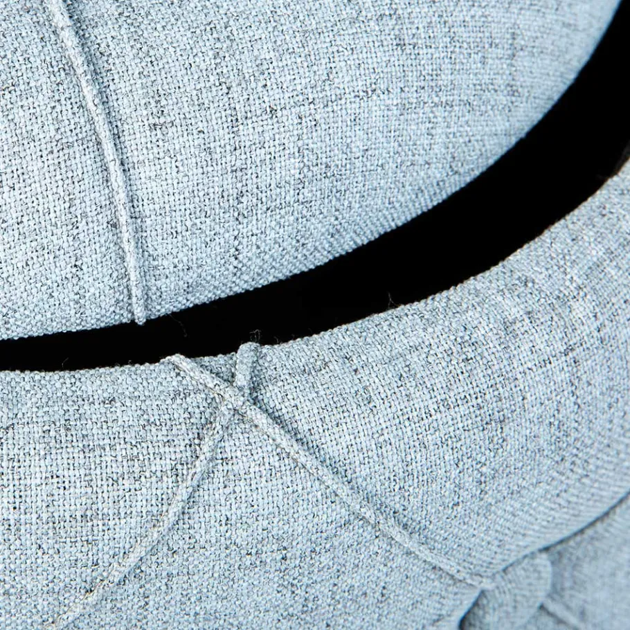 Online Wohnen Runder Polsterhocker mit Knopfheftungen - Genyna