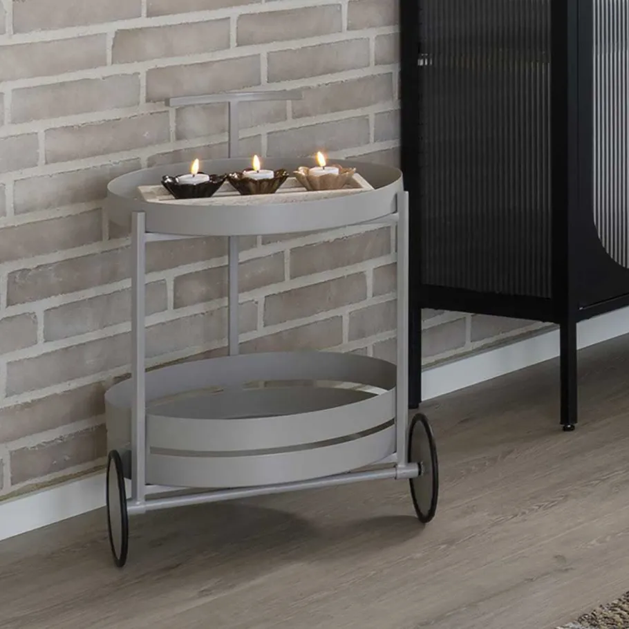 Hot Wohnen Runder Servierwagen im Skandi Design - Veladrano