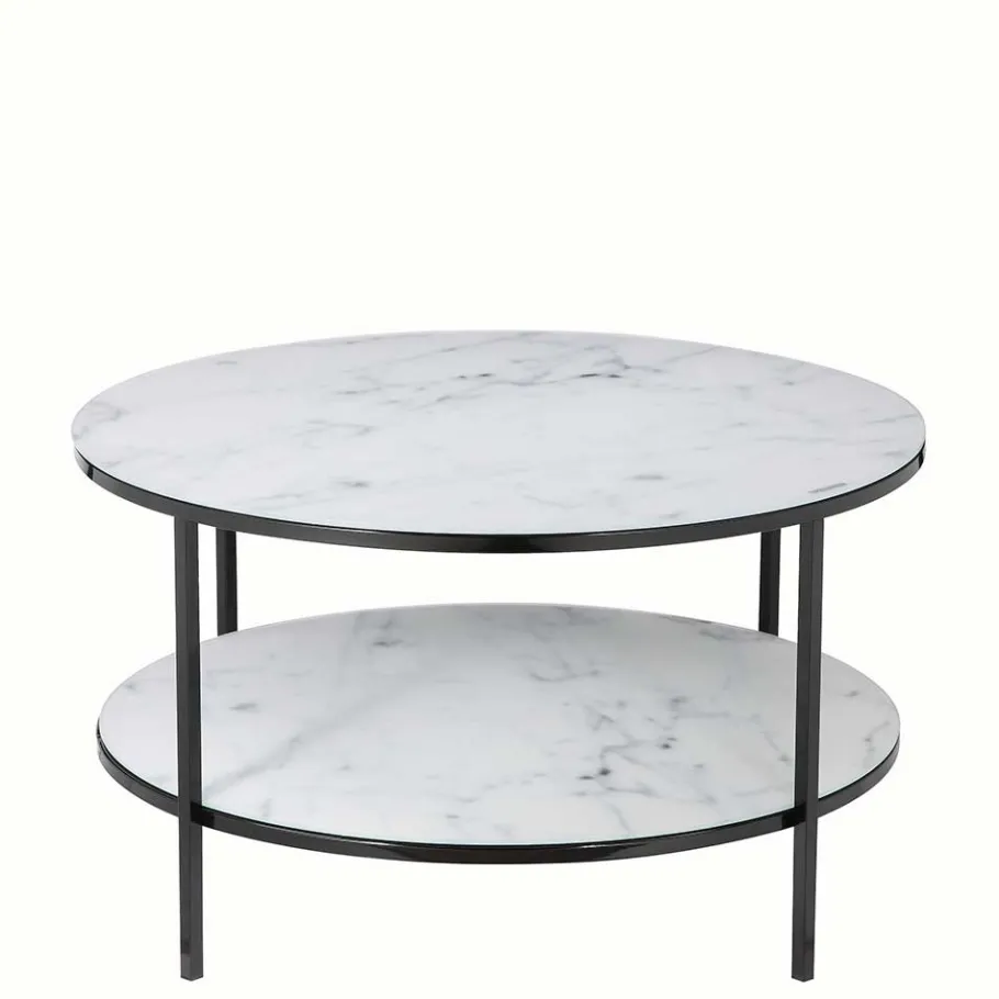 Clearance Wohnen Runder Sofatisch im Marmor Look - Dikono