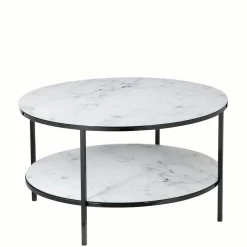 Clearance Wohnen Runder Sofatisch im Marmor Look - Dikono