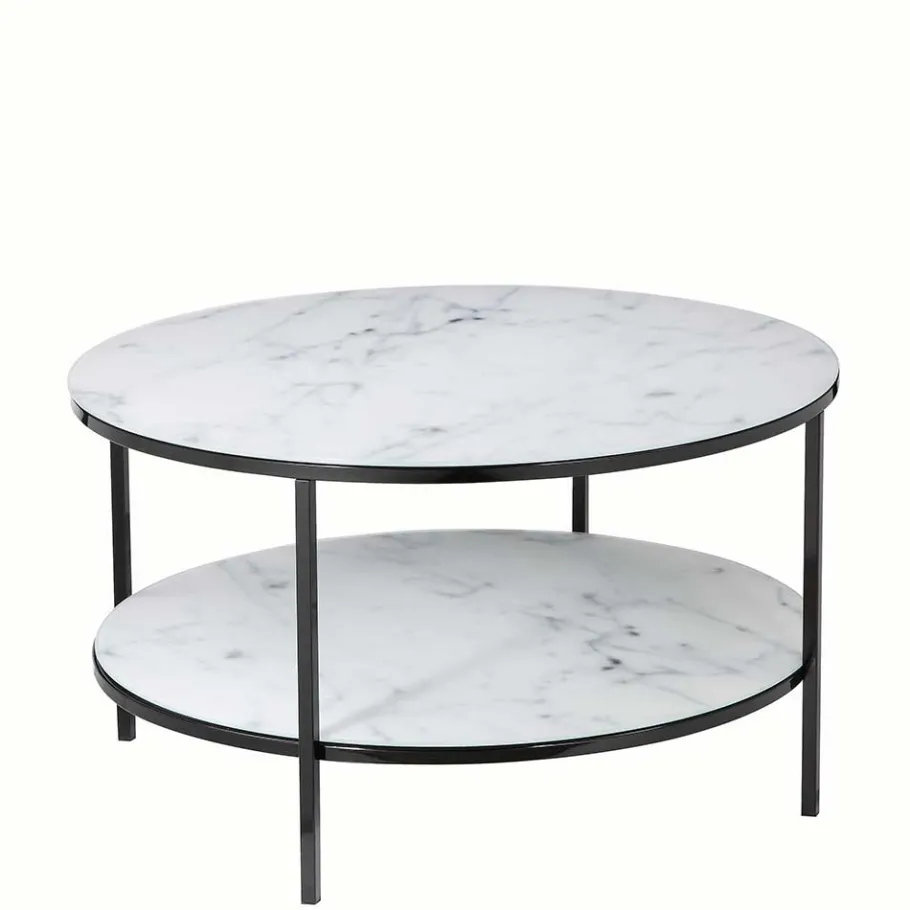 Clearance Wohnen Runder Sofatisch im Marmor Look - Dikono