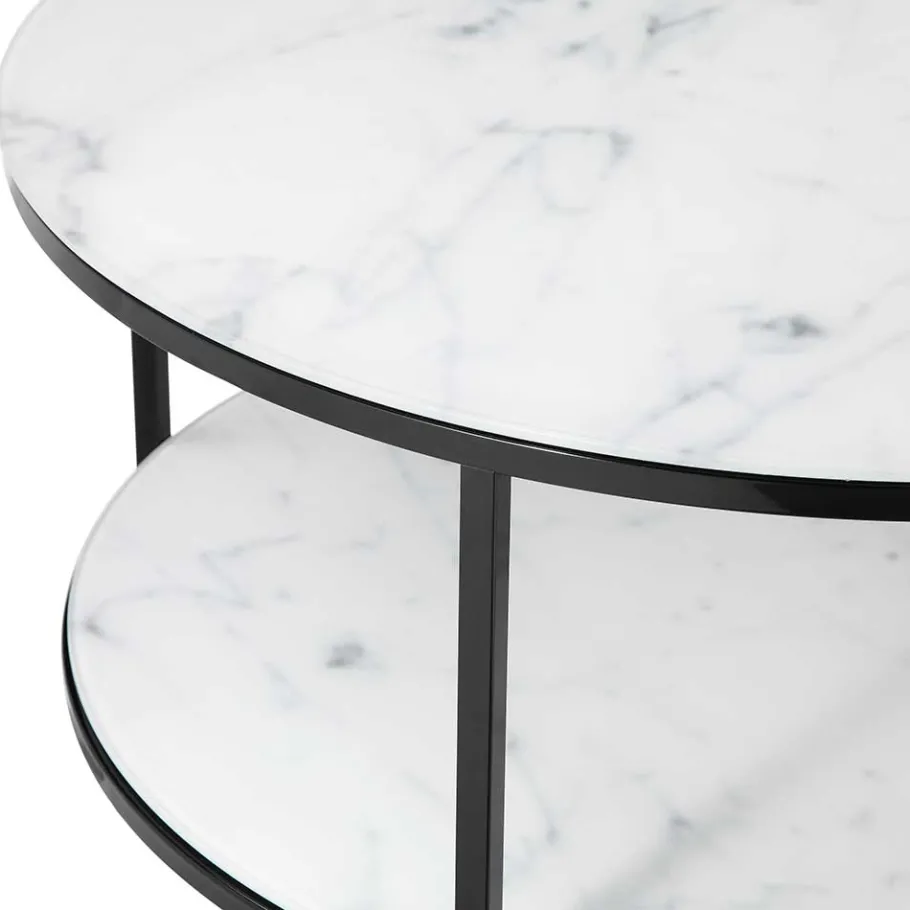 Clearance Wohnen Runder Sofatisch im Marmor Look - Dikono