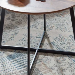 Outlet Wohnen Runder Sofatisch mit Schweizer Kante - Dominica