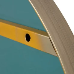 Outlet Wohnen Runder Spiegel aus Metall in Gold - Megida
