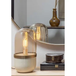 Outlet Wohnen Runder Spiegel aus Metall in Gold - Megida