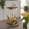 Sale Wohnen Runder Teewagen aus Schwarzglas - Jymma