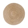 Discount Wohnen Runder Teppich aus Jute Natur - Nabrosia