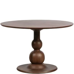 Sale Wohnen Runder Vintage Holztisch mit Säulenfuß - Estetica