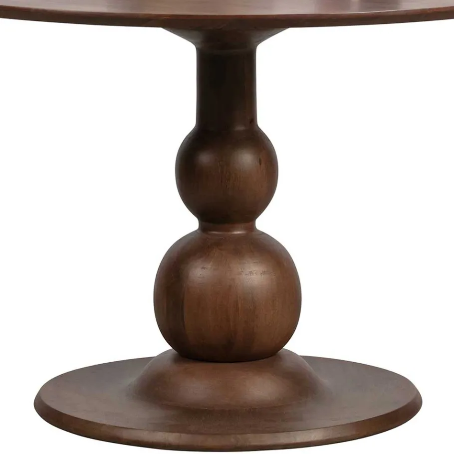 Sale Wohnen Runder Vintage Holztisch mit Säulenfuß - Estetica