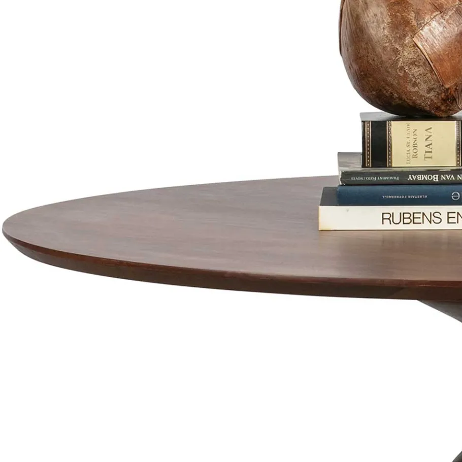 Sale Wohnen Runder Vintage Holztisch mit Säulenfuß - Estetica